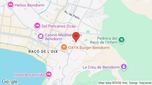 Apartments for rent i Benidorm - kort over placeringen