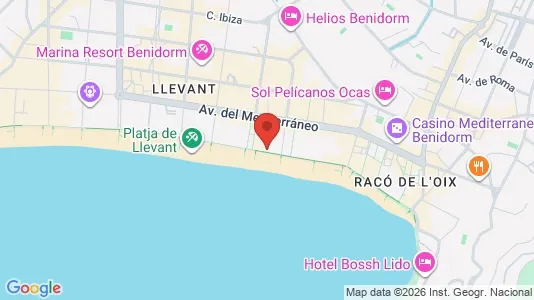 Apartments for rent i Benidorm - kort over placeringen