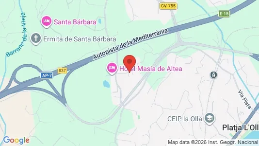 Apartments for rent i Altea - kort over placeringen