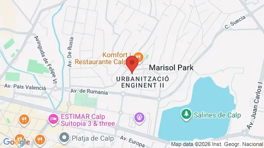 Apartments for rent i Benissa - kort over placeringen