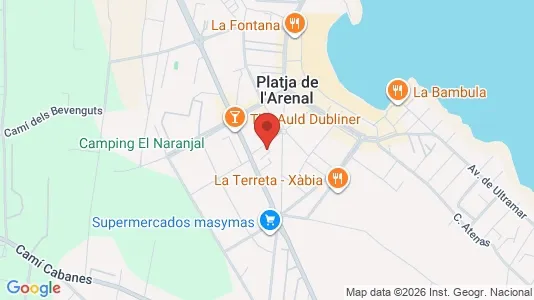 Apartments for rent i Jávea/Xàbia - kort over placeringen