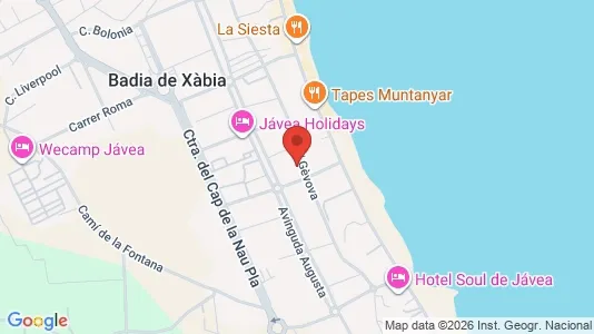 Apartments for rent i Jávea/Xàbia - kort over placeringen