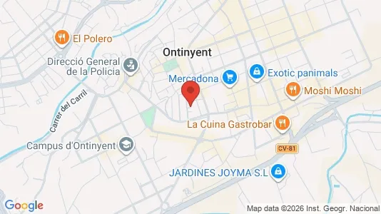 Rooms for rent i Ontinyent - kort over placeringen