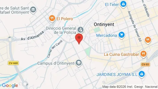 Rooms for rent i Ontinyent - kort over placeringen