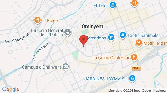 Rooms for rent i Ontinyent - kort over placeringen