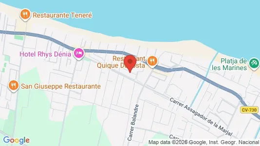 Apartments for rent i Dénia - kort over placeringen