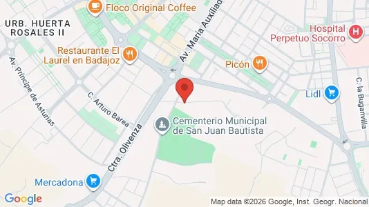 Apartments for rent i Badajoz - kort over placeringen