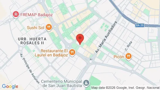 Apartments for rent i Badajoz - kort over placeringen