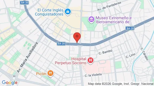 Apartments for rent i Badajoz - kort over placeringen