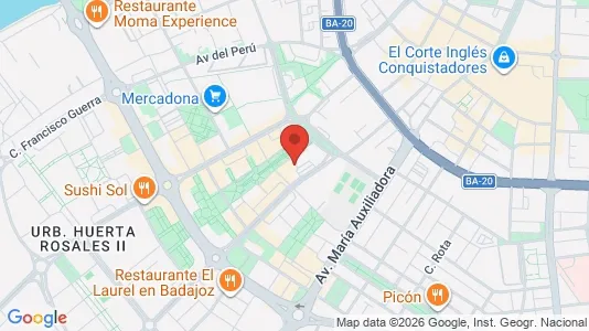 Apartments for rent i Badajoz - kort over placeringen