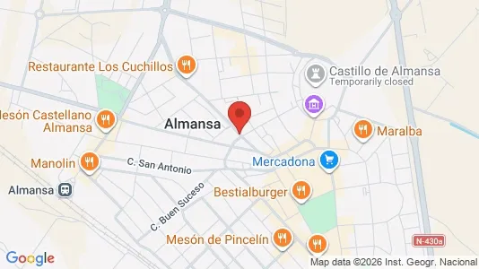Apartments for rent i Almansa - kort over placeringen