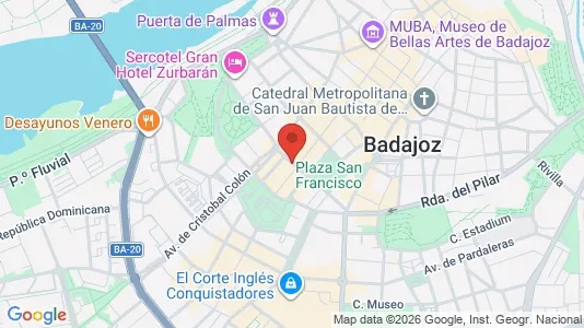 Apartments for rent i Badajoz - kort over placeringen