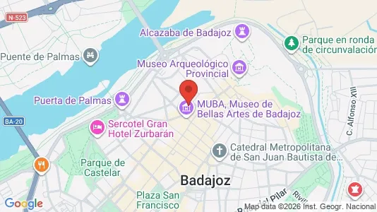 Apartments for rent i Badajoz - kort over placeringen