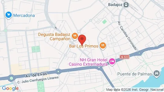 Apartments for rent i Badajoz - kort over placeringen