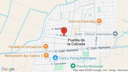 Apartments for rent i Puebla de la Calzada - kort over placeringen