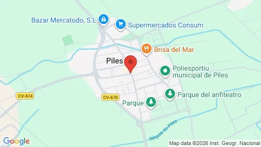 Apartments for rent i Piles - kort over placeringen