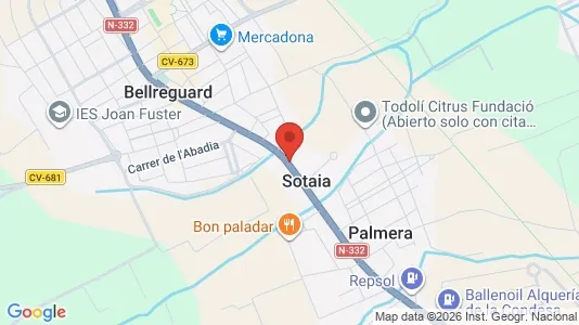 Apartments for rent i L'Alqueria de la Comtessa - kort over placeringen