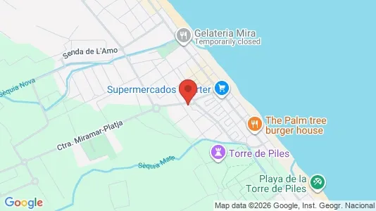 Apartments for rent i Guardamar de la Safor - kort over placeringen
