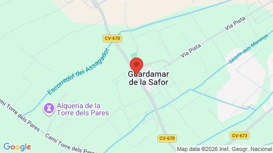 Apartments for rent i Guardamar de la Safor - kort over placeringen