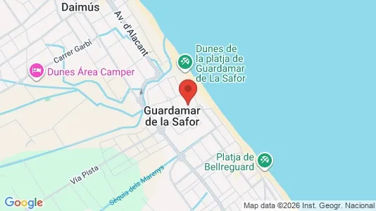 Apartments for rent i Guardamar de la Safor - kort over placeringen