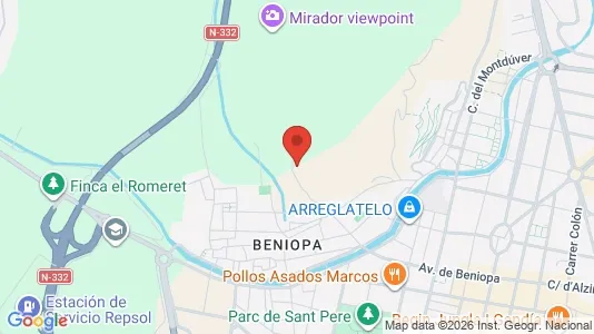 Apartments for rent i Gandia - kort over placeringen