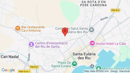 Apartments for rent i Santa Eulària des Riu - kort over placeringen