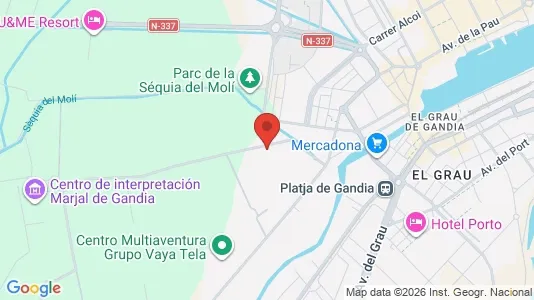 Apartments for rent i Gandia - kort over placeringen