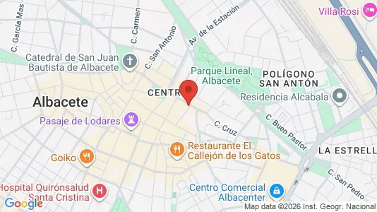 Apartments for rent i Albacete - kort over placeringen