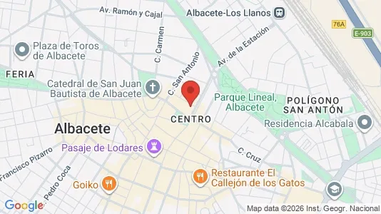Apartments for rent i Albacete - kort over placeringen