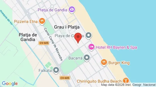 Apartments for rent i Gandia - kort over placeringen