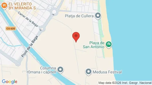 Apartments for rent i Cullera - kort over placeringen