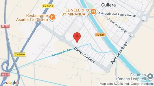 Apartments for rent i Cullera - kort over placeringen