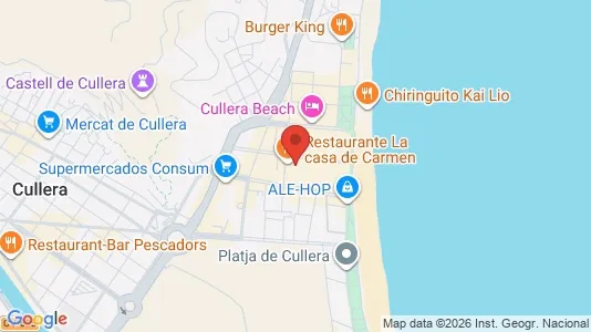 Apartments for rent i Cullera - kort over placeringen
