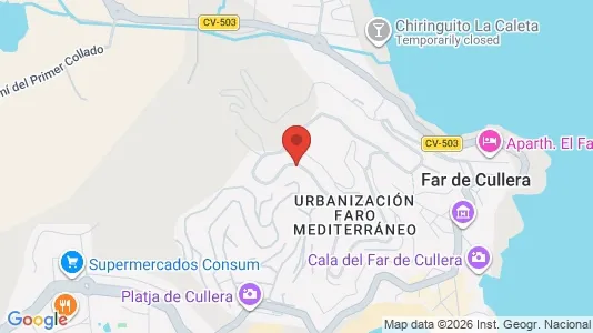 Apartments for rent i Cullera - kort over placeringen