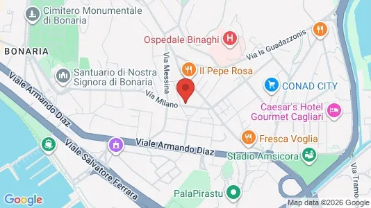 Rooms for rent i Cagliari - kort over placeringen