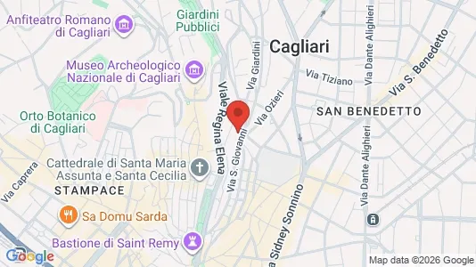 Apartments for rent i Cagliari - kort over placeringen