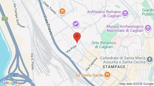 Rooms for rent i Cagliari - kort over placeringen