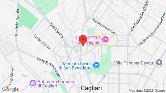 Rooms for rent i Cagliari - kort over placeringen