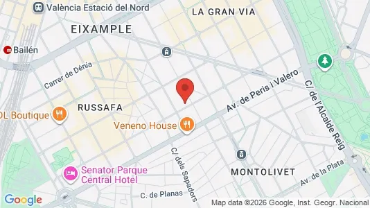 Apartments for rent i Valencia L'Eixample - kort over placeringen