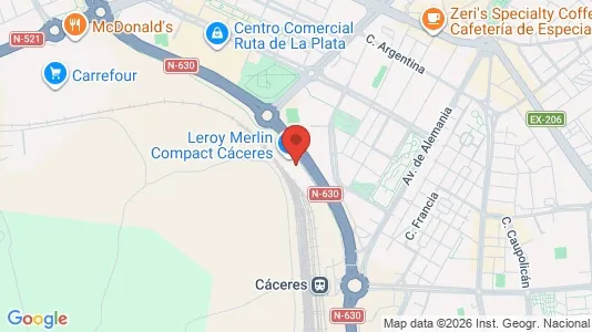 Rooms for rent i Cáceres - kort over placeringen