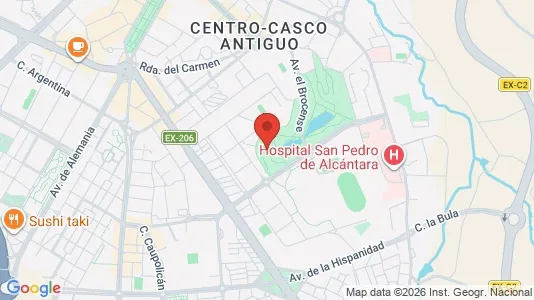 Apartments for rent i Cáceres - kort over placeringen
