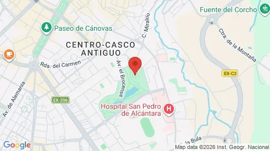 Apartments for rent i Cáceres - kort over placeringen