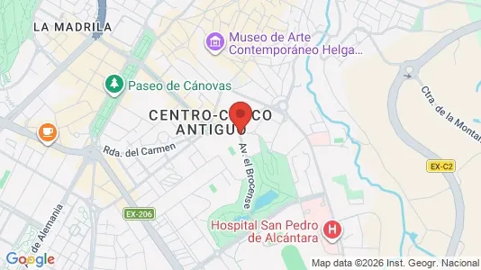 Apartments for rent i Cáceres - kort over placeringen