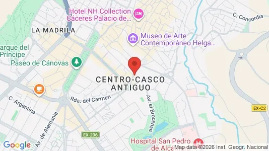 Apartments for rent i Cáceres - kort over placeringen