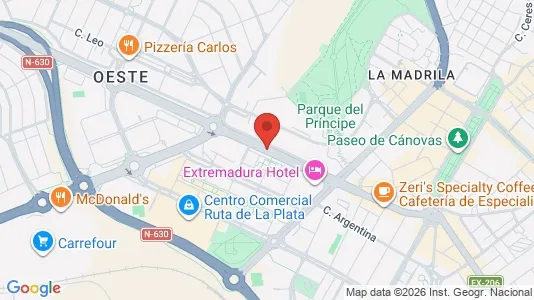 Apartments for rent i Cáceres - kort over placeringen