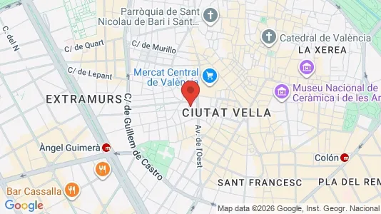 Apartments for rent i Valencia Ciutat Vella - kort over placeringen