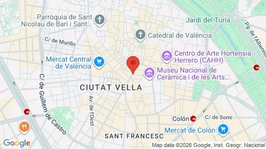 Apartments for rent i Valencia Ciutat Vella - kort over placeringen