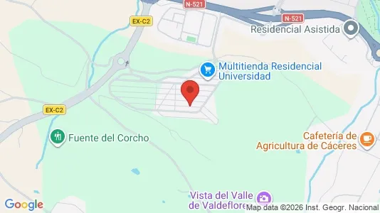 Apartments for rent i Cáceres - kort over placeringen