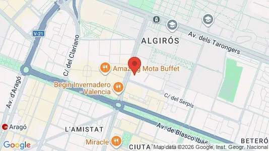 Rooms for rent i Valencia Algirós - kort over placeringen