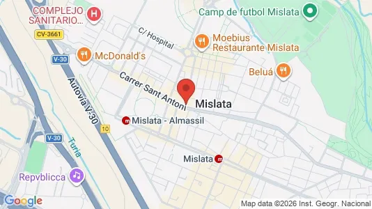 Apartments for rent i Mislata - kort over placeringen